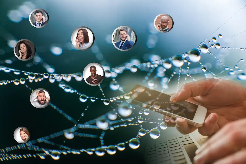 Connected professionals using digital technology