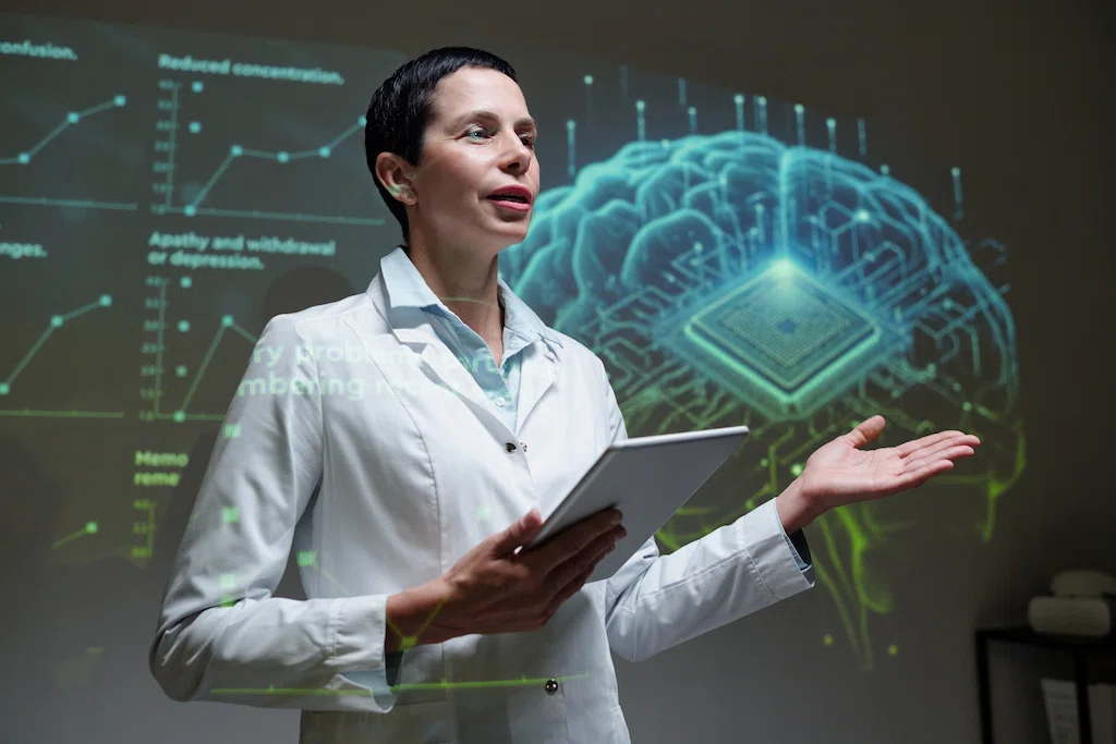 Scientist presentation on brain implants